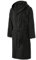 CelinaTex Borkum Peignoir De Bain Capuche De Couleur Unie Et De Deux Couleurs Longue Poches Appliquées Et Poche Poitrine Homme Pur Coton XL noir