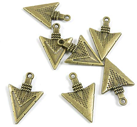 M3VA8Y Schmuckanhänger Pfeilspitze, Antik-Bronzefarben, Pfeilkopf, zum Basteln, Basteln und Basteln antique bronze