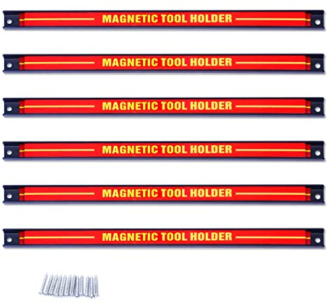 DREAMADE Magnetleiste Werkzeugleiste Magnet, Werkzeughalter Werkzeughalterung, Magnet Werkzeug Halterung, Belastbarkeit bis 10 KG (6 Stück)