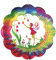 CIM Metall Windspiel - Rainbow Flower Fairy - 300mm - leichtdrehendes Windmobile mit brillianten Farben- inklusive Aufhängung – attraktive Raum- Fenster und Garten-Dekoration