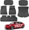 BASENOR Tesla Model 3 Fußmatten 3D Full Set Liner Allwetter Anti Rutsch wasserdichte Frunk und Kofferraummatten Zubehör Kompatibel mit Model 3 2023 2022 2021