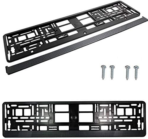 1 Paar (2 Stück) Carbon-Optik für Kfz-Kennzeichen, Einfassung, Rahmeneinfassung