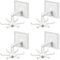 Bibibi Wall Hooks,Key Holder,Shower Hooks,Bathroom Hooks,360 Rotatable Adhesive Hooks for Wall Ceilling Keys Kitchen Bathroom Organization Storage,No Damage Wall Hangers Without Nails,4 White
