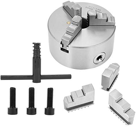 EVTSCAN Neuestes Drehfutter - SANOU K11-130 3-Backen selbstzentrierendes Drehfutter 80 mm Durchmesser