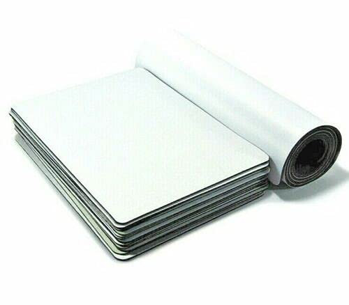 DV DESIGN 5 x Rectangle Blank White Sublimation Mouse Mats 23.5cm x 19.5cm x 5mm Thick