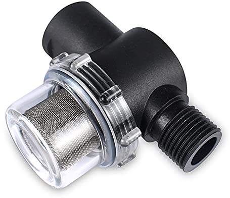 Filtre à Mailles En Ligne,Pompe Eau Filtre à Tamis Accessoires De Modification Des Voies Navigables Filtre à Eau Universel Pour Camping-Car Pompe à Eau Pour Camping-Car, Noir
