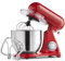 Kapplico Powerful 2200W Electric Food Stand Mixer with Large 7L Bowl, 3 Attachments included - Dough Hook, Whisk and Egg Beater, Splash Guard, 6 Speeds, Red