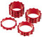 Alu A-Head Spacer Set Vorbau 4-teilig 1 1/8 Zoll Distanz Ringe 5/10/15/20 mm Rot