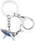 Emaille-Legierung niedlich Wal Schlüsselanhänger Ozean Schlüsselanhänger für Frauen Mädchen Tasche Brieftasche Charms Novelty Geschenke (Blau), 20mm x 40mm