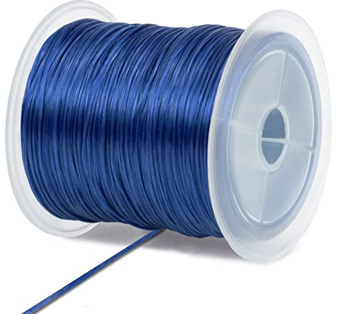 LEREATI Nylonschnur 0.7mm x 50m Elastisches Band für Armbänder, Armband Gummiband Elastisch Schmuckband Perlenschnur, Elastische Schnur für Armbänder Basteln Schmuckherstellung (Hellblau)