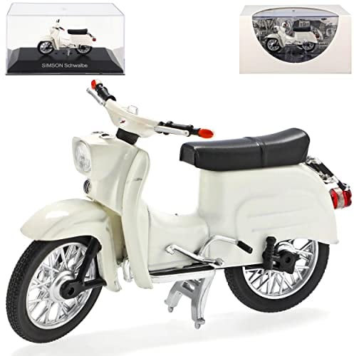 Ixo Simson Schwalbe KR51 Weiss 1964-1986 DDR 1/24 Modell Motorrad