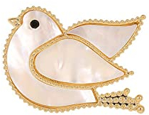 Broche 2 pièces de vêtements nacre naturelle oiseau colombe broche manteau costume accessoires coquillage paix colombe broche