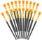 20pcs Flat Paint Brushes 0.5 Inch Wide, Watercolor Acrylic Paint Brushes Bulk Synthetic Nylon Oil Painting Brushes for Artists Professional Amateurs Acrylic Painting Crafts Canvas (Black)