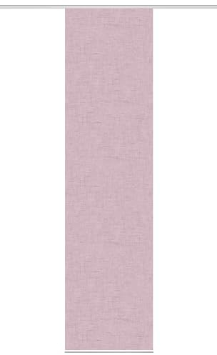 HOME WOHNIDEEN 84698 Schiebegardine PIVE, Digitaldurck auf Dekostoff in Seidenoptik, Farbe:rosé, Größe:245 x 60 cm, Anzahl:1x