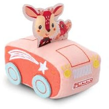 Lilliputiens - Friktionsauto Stella das REH - Mit Musik zur Sinnesförderung - Fördert Motorik, Fantasie und Kreativität der Kleinkinder - 9 x 6,5 x 10,5 cm - Ab 18 Monaten - 83438