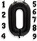 AULE Luftballon Zahl 0 Schwarz: XXL 101 cm Zahlen Folienballon Geburtstag Schwarze 0 Jahre 40 Zoll Helium Ballon Kinder Junge Mädchen Zahlenballon für Babyparty Jubiläum Deko