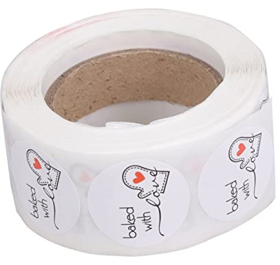 Warmhm Dekorative Aufkleber Für Lebensmittelverpackungen Backaufkleber-etiketten Verpackungsaufkleber Aufkleber-etiketten-dekore Weiß Reißfest Langlebig