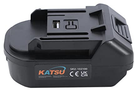 KATSU Battery Adapter Converter Compatible with Dewalt 20V Li-ion Battery Fits Makita 18V Cordless Power Tools