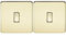 Knightsbridge SF2000PB Screwless 10 A 1 Gang 2 Way Switch, 230 W, 230 V, Polished Brass (Pack of 2)