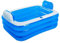 Aoguaro Bañera inflable portátil de spa, bañera de hidromasaje para 2 personas, tamaño adulto con respaldo y drenaje, PVC grueso plegable, para el hogar, al aire libre, viajes, piscinas