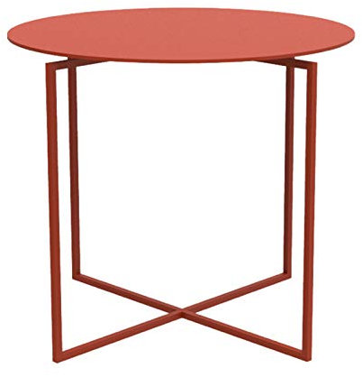 Table Basse Table d'extrémité Ronde en métal, Table d'appoint Premium Mat Texture Matte Table Basse for Salon Chambre à Coucher Salle de Bain Balcon et Bureau, 15.7 DX13.7 H Table de Salon (Color :