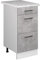 Vicco Unterschrank R-Line, Universalschrank, Beton/Weiß, 40 cm mit Schubladen
