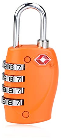 jojofuny Cadenas À Bagages Tsa-330 Homologué Tsa - Cadenas Orange À 4 Combinaisons Pour Voyage