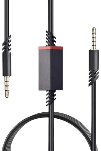 Cable de Repuesto A40 de 3,5 mm, Compatible Con Auriculares para Juegos A10, A50, TR, Xbox One, Controlador PS-5/4 - Cable de Silencio en Línea de 2 m, Negro