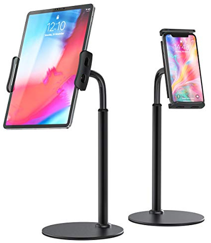 Soporte para tablet – Soporte de altura ajustable con base estable para iPad Pro 12.9/11/10.5/9.7, iPad Air/Mini 6/5/4, Samsung Tab, Galaxy Tab (4.7-10.5 pulgadas)