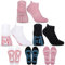 Jeasona 3 Paare Yoga Socken Damen Rutschfest Yoga Zubehör Geschenk für Frauen Lustig Yoga Geschenke für Yogalehrerin Witzige Geschenke für Frauen Yoga Yogasocken Baumwolle Schwarz Weiß Rosa