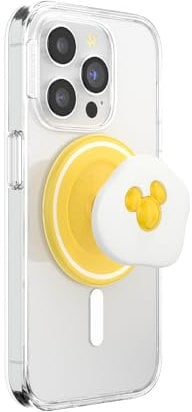 PopSockets PopGrip for MagSafe, Magnetic Phone Grip & Stand, Swappable Top, Secure Grip for iPhone MagSafe Cases, Kickstand for Hands-Free Viewing, Wireless Charging Compatible, Disney - Sunny Side Up