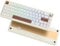 LQXQ SK65 V1 Mechanische Gaming-Tastatur Kabellose, 60 Prozent Aluminium Tastatur, Bluetooth 5.0/2.4GHz/USB-C Wired Hot Swappable Custom RGB Backlit Keyboard für Mac Computer PC, Retro Cremig Weiß