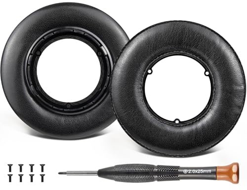 SOULWIT Cuscinetti Auricolari di Ricambio per Sony MDR-XB500 Cuffie, Cuscinetti Auricolari con Pelle Proteica più morbida, Sostituiscono le Parti in Plastica e le Viti - Nero