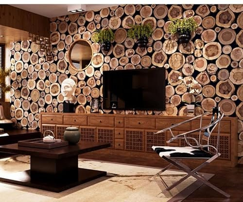 Papier Peint Intissé Bois Papier Peint 3D pour La Maison Chambre Adulte Salon Décoration,Papier Peint Mural,Papier Peint Toilette 10,05 M X 0,53 M