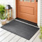 Floordirekt Fußmatte, Kokosmatte für Aussen und Innen, rutschfeste Fussmatte, Teppich für Haustür, Flur, Garten, Terrasse Grau 40 x 60 cm | 17mm