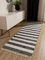 benuta Pop Baumwollteppich Tom - Schwarz/Creme 80x250 cm - Handgewebter Wohnzimmer Teppich - 100% Recycelte Baumwolle - Für Fußbodenheizung geeignet
