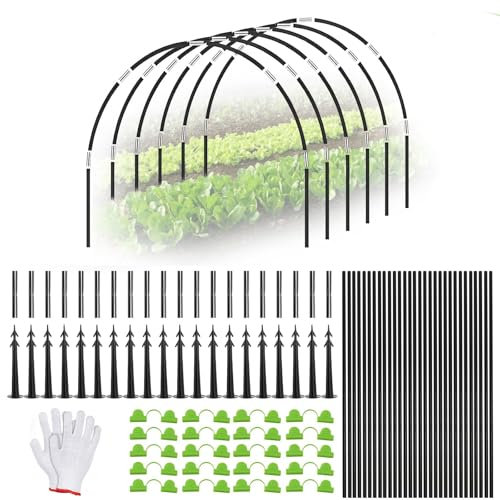 30 Pièces Arceau pour Serre Tunnel, Cerceau pour Serre de Jardin, Arceaux Serre De Jardin pour La Protection des Plantes, Pneus de Serre en Fibre de Verre, Kit De Maison De Cerceau De Jardin