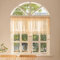 Hoisy Kurze Vorhang Fenstervorhang Kurz Gardinen Kurz Fenster Landhausstil Spitze Boho H77 X B148 cm 1 Pack
