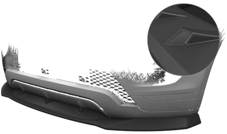 Cup-Spoilerlippe mit ABE Kompatibel mit Land Rover Range Rover Evoque (L551) CSL732-L