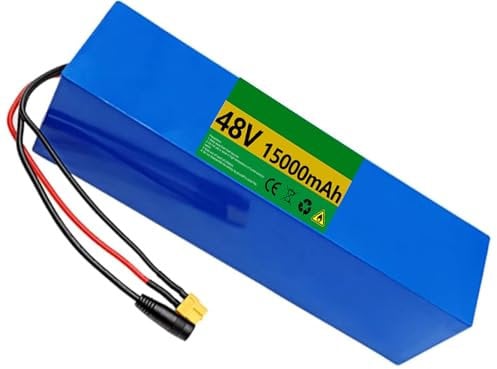 E-Bicycle Battery 36V 48V 10Ah 15Ah 18Ah Lithium Battery Rechargeable Li-Ion Battery 36V 48V Ebike Battery Pack Electric Scooter for 200W 500W 800W 1000W Motors 48V 15AH,XT60