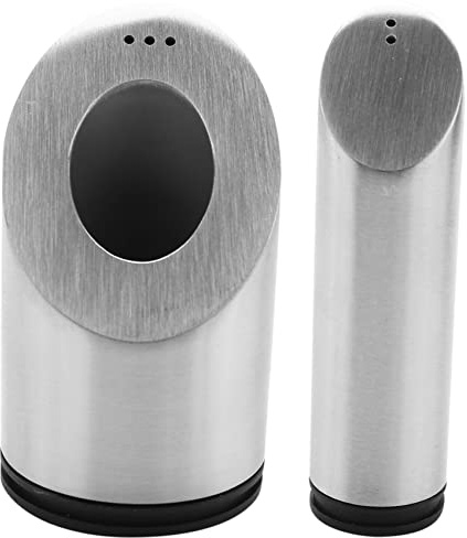 MVOSJFIE 2Pcs Stainless Steel Salt and Pepper Shakers Set for Spices with Holes Seasoning Jar Spice Rack Kitchen Cruet Tool