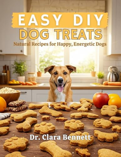 Easy DIY Dog Treats: Natural Recipes for Happy, Energetic Dogs (Homemade, breeds, recipes, care and training dog and cat cookbook Book 1)