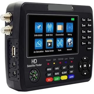 TIEOAXFT V10 Finder Pro+ Satelliten-TV-Finder-Messgerät DVB-S/S2/S2X/T/T2/C/H.265+AHD (8MP) 4,3 Zoll PK V8 Finder Pro 2 Sat