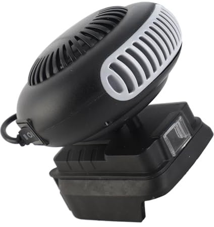 Jelquix Compact Battery Powered Electric Heater Fan for BL1815 BL1820 BL1530 BL1840 BL1850 BL1860, 2 Temperature Settings Small Space Heater for Factories (Battery Not Included)