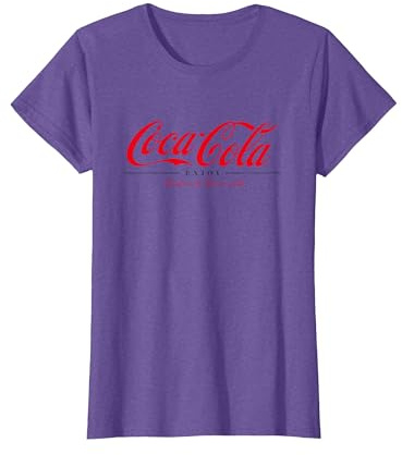 Profitez et rafraîchissez-Vous de Coca Cola T-Shirt, Femme, Violet Chiné, M