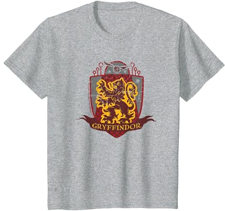 Harry Potter Gryffondor Quidditch Bouclier Vieilli T-Shirt