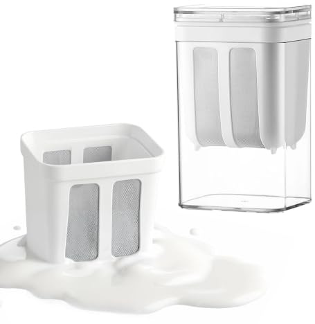 MUNTE Colino per Yogurt Greco con Coperchio, Filtro Yogurt da 1100ml