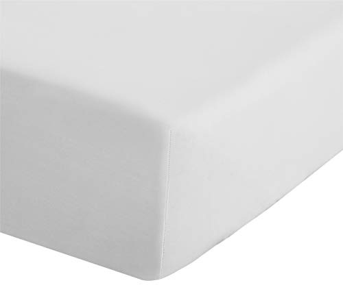 Catherine Lansfield Easy Iron Percale Combed Extra Deep Super King Fitted Sheet White
