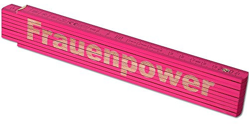 TE-Trend Zollstock Pink 2 Meter Maßstab Gliedermaßstab Laser Gravur Spruch Vatertag Muttertag Mama Geburtstag Frauenpower