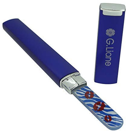 G.Liane Lima de uñas de cristal de alta calidad con estuche, lima de uñas de cristal profesional, juego de manicura perfecto para mujeres, hombres y niños, juego de regalo para el cuidado de uñas